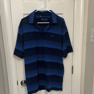Under Armour Men’s Blue Striped Polo Shirt XL